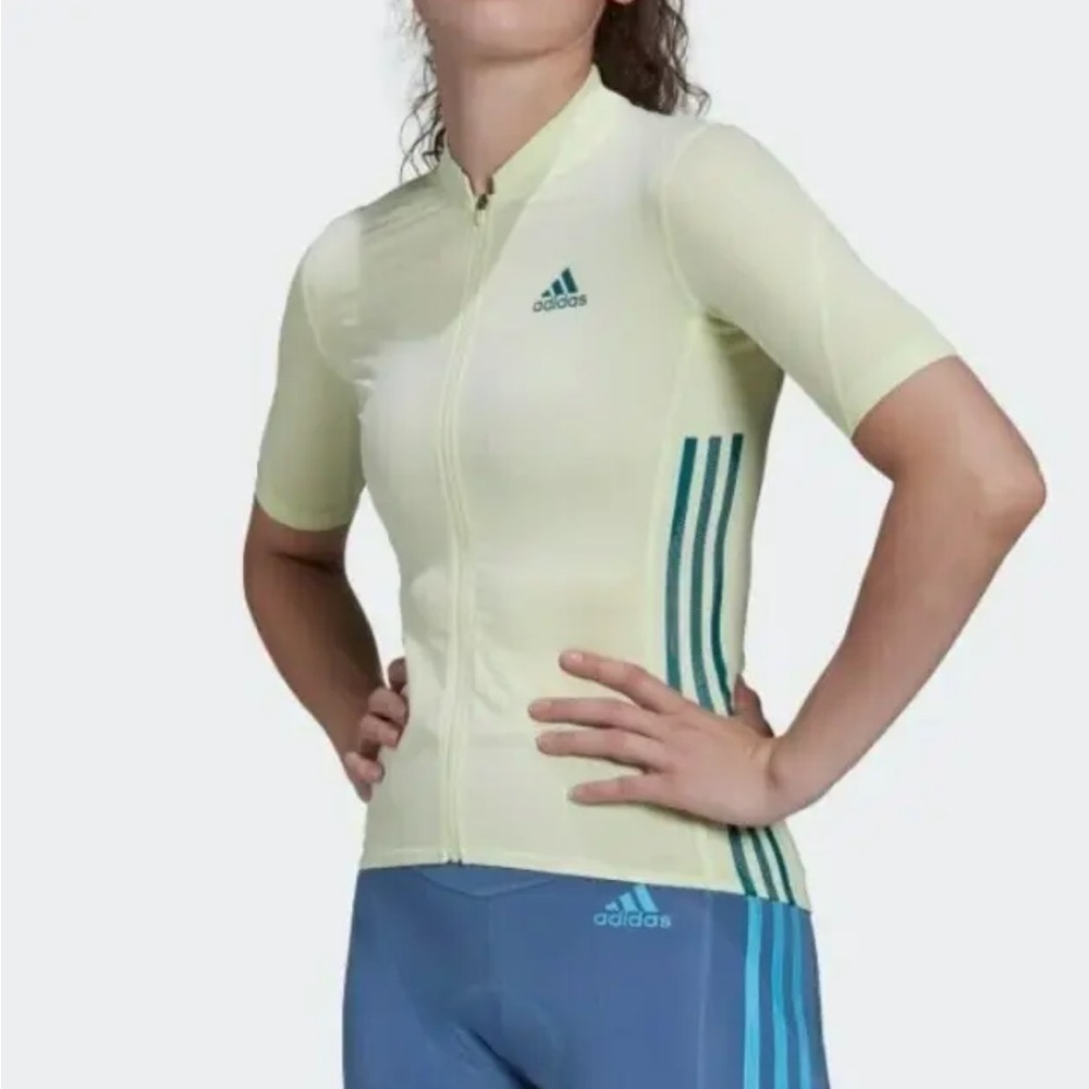 Adidas The Jersey Womens Cycling Short Sleeve Jersey Size M  -Almost Lime-